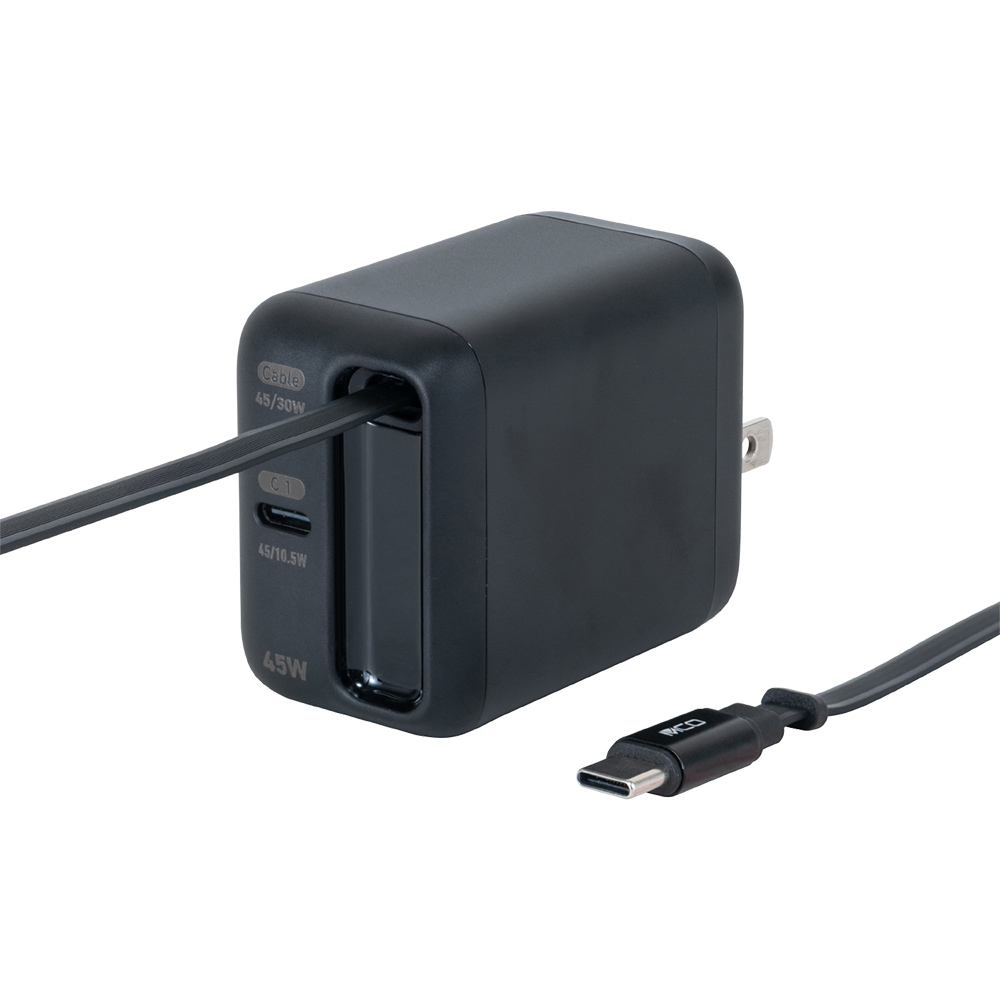 巻取りケーブル付きUSB PD充電器 45W[JYU-ACR0145]