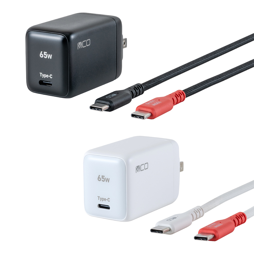USB PD充電器65W高耐久ケーブルセット[JYU-CS01]