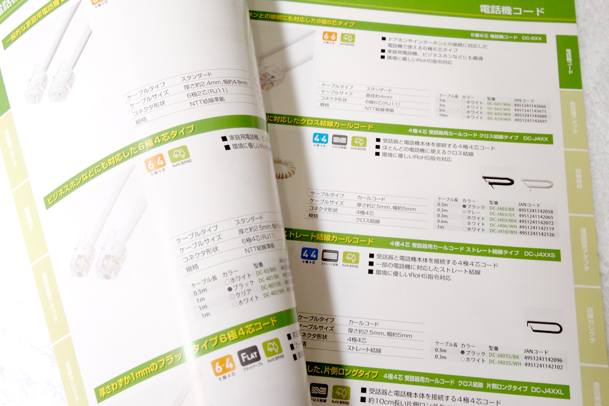 電話機関連商品カタログ